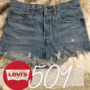 LEVI’S 501 Original High Waisted Denim Shorts